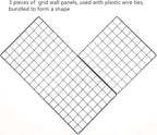 Feadily 5 Pack Metal Grid Wall Board Including 2 Hook Rack, Photo Wall, Picture Board, DIY Home & Office Wall Decor, Photos & Pictures Display Board 13.8 Inch × 13.8 Inch (Black)