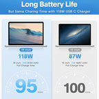 Furgor Mac Book Pro Charger - 118W USB C Fast Charger Power Adapter Compatible with MacBook Pro/MacBook Air 16 15 14 13 Inch, M1 M2 M3 M4 M5, New iPad Pro and All USB C Device, Charge Cable 6.6ft