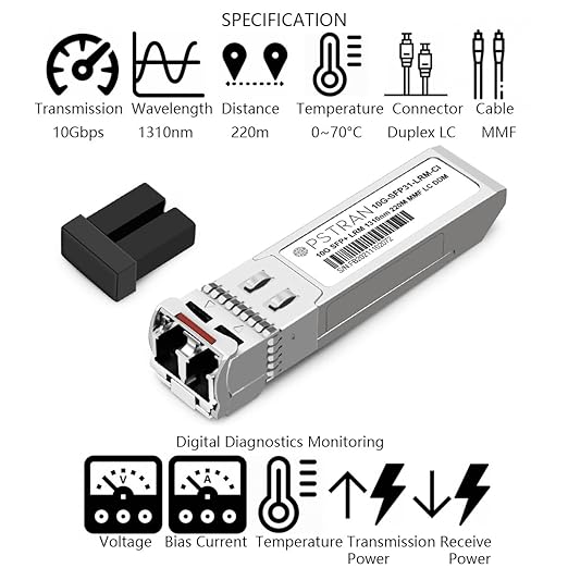 OPSTRAN 10GBASE-LRM SFP+ Optical Transceiver Module Compatible with Extreme 10303 10GB-LRM-SFPP 1310nm 220m DDM Duplex LC MMF