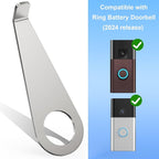 Pyfhy Ring Video Doorbell Key Replacement Tool, Doorbell Camera Opening Key Tool Compatible with Ring Battery Doorbell (2024 Release) with Small No Soliciting Signs, Secure Removal Key Tool (2 Pcs)