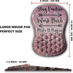 KUOSGM Mouse Pad Wrist Support, Ergonomic Mouse Pad with Massage Dot, Comfortable Computer Mouse Pad for Laptop, Wrist Rest Pain Relief Mousepad with Non-Slip PU Base for Office & Home, 12 x 8 in