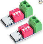 Seloky 6PCS USB-C PD/QC Fast Charge Trigger Module & Decoy Board - Dual-Port Voltage selector (5V/9V/12V/20V Output) Charger Power Delivery Boost Module