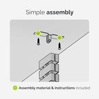 VALU Cable Management Spine – 49 Inch Cable Organizer for Standing & Fixed Desks – Sturdy & Flexible with Magnetic Link – Cord Management System Under Desk with Steel Base & Non-Slip Pads