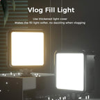 ULANZI VL-81 3000mAh Bi-Color LED Video Light w Softbox - 3200K-5600K+CRI95 Rechargeable Camera Light, 3 Cold Shoe Mount for DSLR/GoPro/Sony/Canon/iPhone, Vlog Filming TikTok Live & Photography