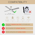 MOES WiFi Smart Ceiling Fan Light Wall Switch, Smart Life/Tuya APP Remote Timer and Counterdown, Compatible with Alexa and Google Home, Black No Hub Required