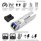 OPSTRAN 1000BASE-LX/LH SFP Optical Transceiver Module Compatible with Cisco Meraki MA-SFP-1GB-LX10 1G SFP 1310nm 20km DDM Duplex LC SMF 10 Pack