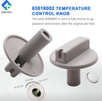KOLEOLL 2 pcs 63818002 Temp Control Knob Replacement for TPI63818002
