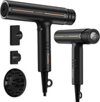 Prastiny Hair Dryer with Diffuser: Professional High Speed Quiet Ionic Blow Dryer - Intelligent Heat Control - Lightweight Portable Travel & Home for Women & Stylists Frizz Free Styling SGS Certified