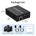 PVBCTCSID 400ft HDMI Extender Over Cat5e/6 1080P HDMI Monitor Extender Over Single Ethernet Up to 120m with Loop Output and Automatic EDID Functions