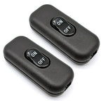 Inline Cord Switch 2 Pack, AC 250V 6A On/Off Lamp Control Appliance Switch Rocker for Table Lamp Desk Bed LED Lights, Black