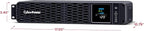 CyberPower CP2000PFCRM2U PFC Sinewave UPS Battery Backup and Surge Protector, 2000VA/1200W, 8 Outlets, AVR, Short Depth 2U Rackmount, UL Certified
