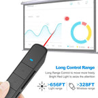 N75 Rechargeable Presentation Clicker, PowerPoint Clicker for Presentation, Long Range Wireless Presentation Remote, PowerPoint Clicker Slide Advancer for Computer, Laptop, Keynote, Red Light
