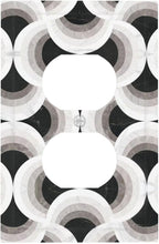 Bvtewkhz Black/White Art Marble Duplex Outlet Decorative Light Switch Covers Electrical Faceplate Switch Plates for Bathroom Kitchen Home