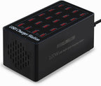 WANLONGXIN 100W 20Port USB Charging Station, Multi USB Charger for Multiple Devices, Black