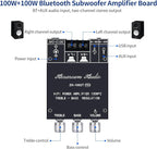 ARRAROWN ZK-1002T PRO 2.0 Channel Bluetooth 5.0 Amplifier Board 200W HiFi Subwoofer Audio AMP with Treble and Bass, BT USB and AUX Inputs, DC 12-24V 2.0 Channel Stereo AMP Module for DIY Speakers