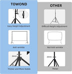 TOWOND Projector Screen and Stand, 100 inch Projection Screen Outdoor Indoor, Portable 16:9 4K HD Rear Front Movie Screen with Carry Bag Wrinkle-Free Design for Home Theater Backyard Cinema