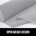 GORILLA GRIP powerGRIP Drawer Shelf and Cabinet Liner, Thick Strong Hold, Non-Adhesive Liners Protect Kitchen Cabinets and Cupboard, Bathroom Drawers, Easy Install, Breathable Mat, 17.5" x20', Lt Gray