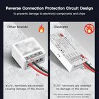 ESP32 PWM WLED LED Controller 5 Modes in 1 DC 12-24V WiFi Wireless App Control Easy Wiring DIY Static Dynamic Mode Lighting For Analog RGBCCT RGBW RGB WWCW CCT Dimmer Strip Light WLED Pre-installation