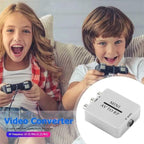 SAIZHUO Video Converter,AV to RF Mini Video Converter Box Driver-Free Adapter TV Signal Switcher 67.25Mhz 61.25Mhz,AV to RF Signal Converter Guaranteed,Stable Performance
