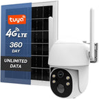 MOES 4G LTE Cellular Security Camera with 360-Day Unlimited VSIM Data, No WiFi Security Camera Solar Powered, Remote Monitoring, Motion Sensor, 2K Wireless Outdoor Surveillance, 360° Viewing