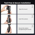 SMALLRIG Magnetic Mount Stand for DJI Osmo Pocket 3, 180° Adjustable Holder with Cold Shoe, 1/4"-20 Threaded Hole, Pocket 3 Multi-Function Magnet Suction Expansion Frame Accessories - 5631