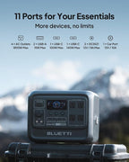 BLUETTI Elite 100 V2 Portable Power Station with Bag, 1024Wh LFP Battery Backup w/ 4 1800W AC Outlets (3600W Surge), 35% Smaller, Solar Generator for Camping, Outages, and UPS Backup