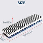 DAOKAI MAX7219 Dot Matrix Module 8 x 32 MCU Control Driver Board Green LED Common Cathode 4 in 1 Display Module with Dupont Cable for Arduino Microcontroller
