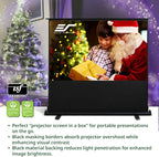 Elite Screens ezCinema 2 Projector Screen, 84-inch 16:9, Manual Floor Pull Up Scissor Backed Portable Home Office Classroom Front Projection + Carrying Bag | US Based Company 2-Year Warranty, F84XWH2