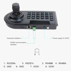 Yunseity PTZ Camera Joystick Controller, Dome IP PoE Camera Controller Keyboard with 3D Joystick, RS485 232, for PELCO D, for PELCO P, for Controlling 32 NVR DVRs 256 Ball Cameras (US Plug)