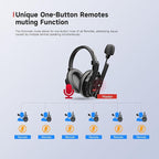 SYNCO XTalk XMax1 Wireless Intercom Headset System for 1-Person Telephone Headsets Communication System Random Master Device,2.4GHz Full Duplex 500 M/1640 FT Real-time Monitoring