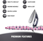 COTTY HOME Extra Thick Ironing Board Covers with Pad Standard Size 15x54, Heat Reflective Full Scorch Resistant Padding, Snug Fit Non-Slip Nose Pocket Fastener Straps Elastic Edges, Polka Dots