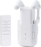 Takkicept Automatic Curtain Opener Electric: Smart Remote Control Closer｜Long-Lasting Battery/Type-C｜No Drill for 8-40mm Roman Rods/T-Tracks & U-Rails｜Quiet Motor Robot for Bedroom/living room