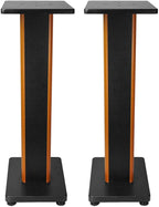 Rockville RHT28C 28" 2-Tone Bookshelf Speaker Stands Surround Sound Home Theater