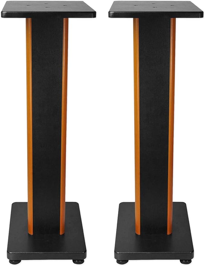 Rockville RHT28C 28" 2-Tone Bookshelf Speaker Stands Surround Sound Home Theater