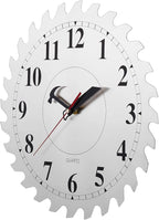 CIGERA 12 Inch Metal Wall Clock with Circular Saw Blade Dial, Handsaw and Hammer Pointer,Great Decor for Garage,Workshop and Man Cave