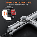 Two-Way Articulating Borescope Camera with Light: Borescope Industrial Endoscope Camera - Flexible Waterproof Inspection Bore Scope for Plumbing Automotive Sewer