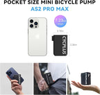 CYCPLUS AS2 Pro Max Tiny Pump Mini with Gauge, Max 120 PSI Cordless Bicycle Air Pump, Auto Stop, with Presta and Schrader Valve for Car, Motorcycle, Bike and Ball (2025 Updated Version)