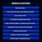 Sound Playback Module, 80W Low Lever Trigger 8MB DC 9-24V CH358D Voice Board, Support USB Download, MP3 Hardware Decoding,10-Way Button One-to-One, 8 Combined Playback Chips for Industry Broadcast.