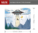 Design - UFO Square Mouse pad, Texture, Waterproof, Anti Slip Rubber Base, Computer Mouse pad, Laptop Mouse pad
