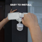 LUTEC 38W 3500 Lumen LED Motion Activated Integrated Dual-Head Floodlight Outdoor with Motion Sensor, 5000K Daylight, Dusk to Dawn, Exterior Security Wall Light for Patio, Garden, Yard(White)