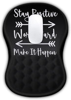 KUOSGM Mouse Pad Wrist Support, Ergonomic Mouse Pad with Massage Dot, Comfortable Computer Mouse Pad for Laptop, Wrist Rest Pain Relief Mousepad with Non-Slip PU Base for Office & Home, 12 x 8 in