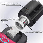 Pure Sleepy Pro Bed Vacuum Dust Mites, 2025 Upgrade 12000pa Pure Sleepy Pro Bed Vacuum, Mattress Cleaner Machine Deep Cleaner with Uv-C Light, 8,000 Vibrations Per Minute (Red)