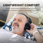 Avantree HT41899 Plus - Dual Qualcomm-Powered Bluetooth 5.3 Headphones & Transmitter for Wireless TV Watching with aptX Adaptive, Individual Volume Controls, Optical Support, 50hr