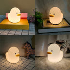 LEDHOLYT Kids Night Light - Cute Silicone Duck Nursery Lamp for Baby and Toddler, Animal Squishy Lamp for Bedroom, Boys and Girls Gift