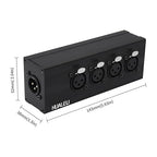 HUALEU 3Pin XLR 1 Male to 4 Female Splitter,4WAY XLR Four-Input and one-Output Parallel Connection Adapter,Four Microphone inputs Converted to one Output,4 in to 1 Out Aduio Splitter