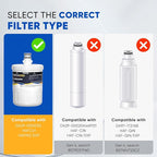 PUREPLUS NSF/ANSI 401, 53, 42 & NSF P473 Certified Replacement for LG LT500P, ADQ72910901, GEN11042FR-08, Kenmore 9890, 469890, HDX FML-1, ADQ72910907 Refrigerator Water Filter, 2Pack