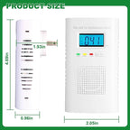 Combination Gas and Carbon Monoxide Detector Plug-in | CO Alarm & Natural Gas Combustible Detector | Digital Display, Battery Backup, Easy Install | for Home Kitchen Safety Monitoring 2-Pack