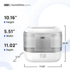 DREO Smart Humidifiers for Bedroom, Top Fill 4L Supersized Humidifier Large Room with 28 dB, 36H Runtime, Touch/APP/Voice Control, Nightlight, Cool Mist Humidifiers for Baby, Plants, Indoor, Grey