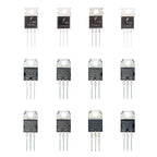 12 Values 54 Pcs Darlington Transistors Bipolar Power Transistor TIP31C TIP32C TIP41C TIP42C TIP120 TIP121 TIP122 TIP125 TIP126 TIP127 TIP142T TIP147T Minidodoca TIP Transistors Assortment Kit