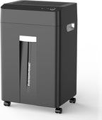 24-Sheet Cross Cut Paper Shredder P-4 Security with 8.9 Gal Pull-Out Bin, Credit Card/Staple/Clip/CDs Heavy Duty Commercial Shredder for Office Use
